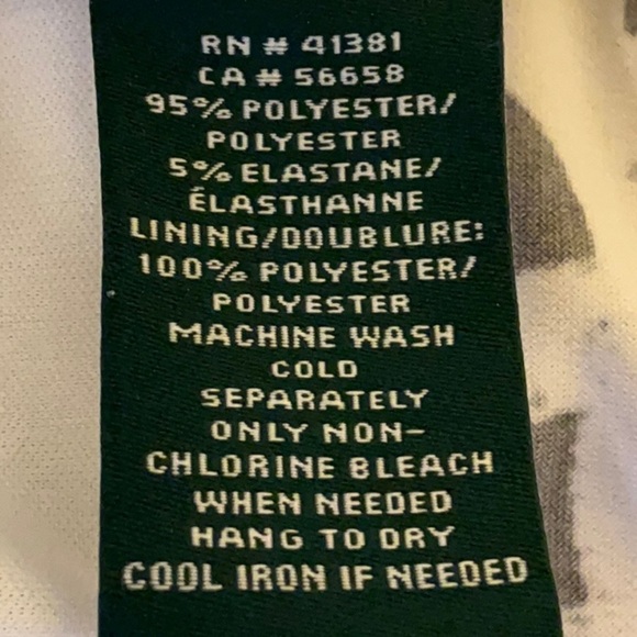 EUC Ralph Lauren Jersey Sheath Floral Midi Dress Pleated Size 14 Bodycon Office - Picture 9 of 9